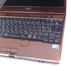 高速SSD Wi-Fi有 13.3型 日本製 茶色 ノートPC 富士通 SH55/C 中古