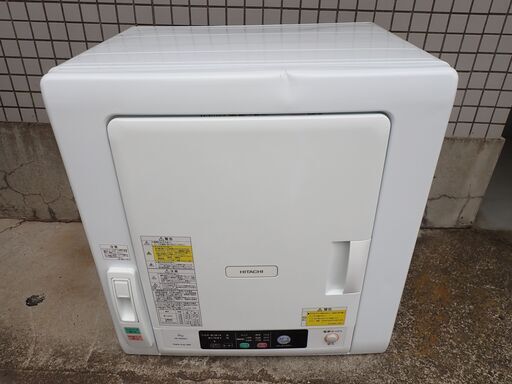 日立 6.0kg 衣類乾燥機HITACHI これっきりボタン DE-N60WV-W