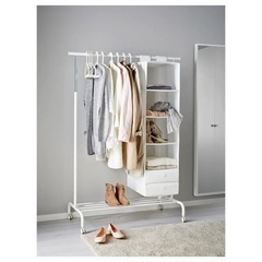 決まりました【新品同様】IKEA RIGGA 洋服ラック 収納の画像