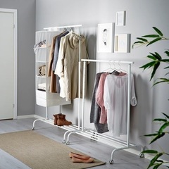 決まりました【新品同様】IKEA RIGGA 洋服ラック 収納 - 家具