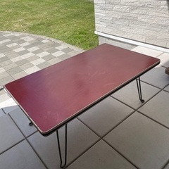 テーブル　折り畳みテーブル　昭和レトロ　レトロポップ