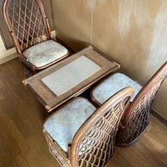 籐の椅子セット