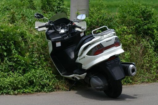 自賠責保険付-埼玉発2406】SUZUKI CJ46A スカイウェイブ２５０ TYPE-S 白 20627Km