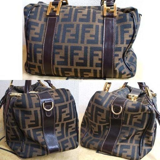 FENDI フェンディ ズッカ柄 ショルダーバッグ ハンドバッグ 2Way 鍵付き 28×16cm　ショルダーベルト・保存袋 ☆ PayPay(ペイペイ)決済可能 ☆ 札幌市 豊平区 平岸 FENDI フェンディ ズッカ柄 ショルダーバッグ ハンドバッグ 2Way 鍵