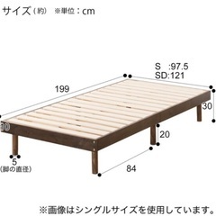 【ネット決済】ニトリ セミダブルベッド マットレス付き（2021...