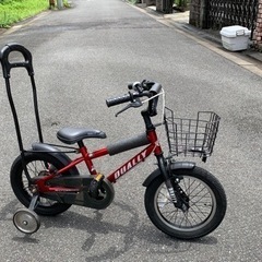 子供用自転車　14インチ　補助輪・安全バー付　美品　ヘルメット付き