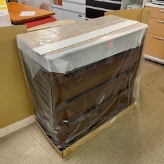 【新品未開封‼️】定価28万♪ 綾野製作所 140cm幅キッチンボード《アリシア》 食器棚 収納家具 ダークブラウン♪