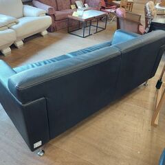 アクタス KANARI 3人掛けソファー 黒 ステッチ 【愛品倶楽部柏店】