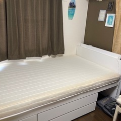 ベッド　セミダブル　ホワイト
