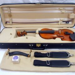 メンテ済み チェコ製 バイオリン RUDOLPH FIEDLER GOF 4/4 ルドルフフィドラー 2002年 未使用弓 ナイロン弦搭載 オブロング型ケース 未使用弓 美品セット アジャスター内蔵テールピース搭載 中古バイオリン 全国発送対応 愛知県清須市より 名古屋市近郊 管理（カ）K7272