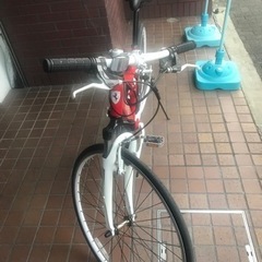 FERRARI フェラーリ　アルミフレーム　3×7speed　　前後サスペンション付き　レッド　