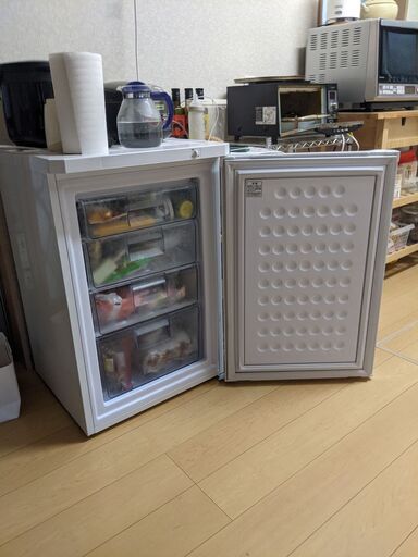 【中古】冷凍庫 85L アイリスオーヤマ   2020年製  前開き ノンフロン 温度調節3段階