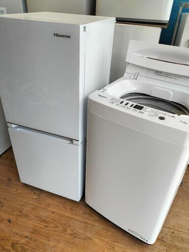 新生活応援家電セット！！No９１ ハイセンス　HR-G13B-W  2ドア冷凍冷蔵庫 134L　2020年製・ハイセンス HW-T55D 全自動洗濯機 5.5K 2020年製 2点セット！！