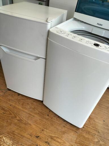 新生活応援家電セット！！No９２山善  YFR-D91(W)　2ドア冷蔵庫　86L 2021年製・ハイアール JW-C55D 全自動洗濯機 5.5K 2020年製　2点セット！！