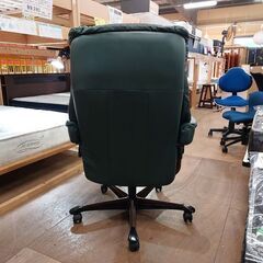 エコーネス　メイフィアＭ　ストレスレス　ホームオフィス　ダークグリーン　本革【愛品倶楽部柏店】