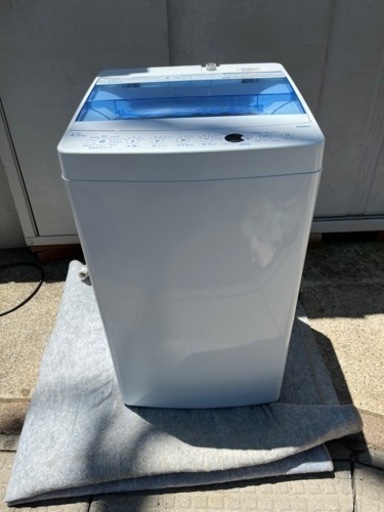 高年式 美品 2019年製 Haier ハイアール 4.5kg 全自動洗濯機 JW-C45FK お急ぎ10分洗濯 新型3Dウィングパルセーター しわケア脱水 風乾燥 槽洗浄