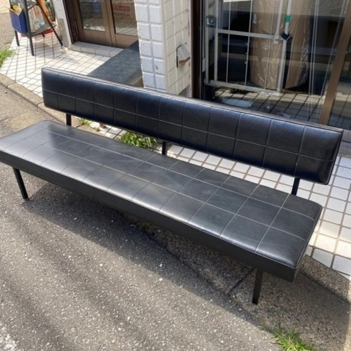 【引き取り限定】アンティーク調 長椅子 ソファ 待合椅子