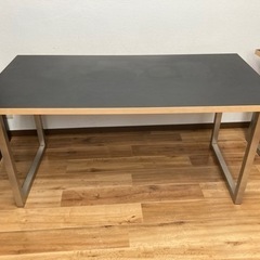 IKEAテーブル、黒　サイド木目 no,1
