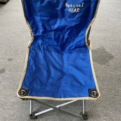 【現状品】アウトドア キャンプ 簡易 椅子 イス ブルー