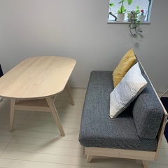 IKEAダイニングテーブル&ソファ　HALVDAN/ハルヴダン ...