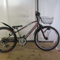 C31★11800円★整備済み 中古子供自転車 アサヒ　SEDONA　ガンメタ　LEDオートライト　6段変速付き【24インチ 】 (*^▽^*) C31☆11800円☆整備済み 中古子供自転車 アサヒ SEDONA ガンメタ LED