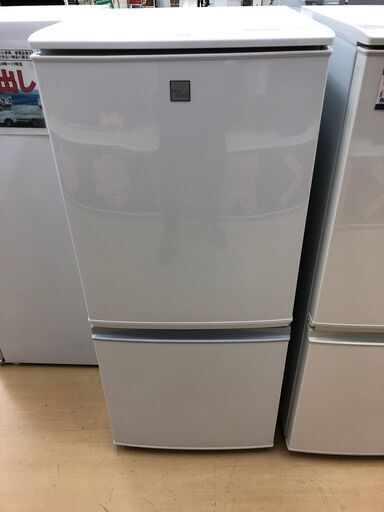 SHARP　シャープ　2ドア冷蔵庫　137L　SJ-14E3-KW　2016年製