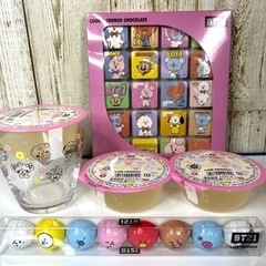 【賞味期限間近！】BT21 チョコレート & グラスゼリー 6点セット