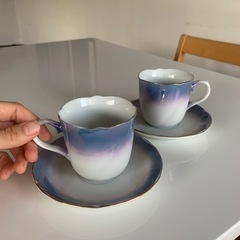 ビンテージコーヒーカップ + 小皿のセット