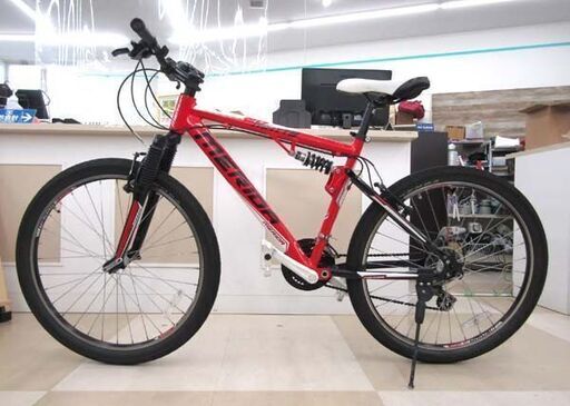 札幌市/清田区 MERIDA/メリダ マウンテンバイク 26インチ MATTS 20-V(W-SUSPENSION) レッド 26×2.10 フロント3速×リア7速 リアサスペンション搭載モデル 自転車