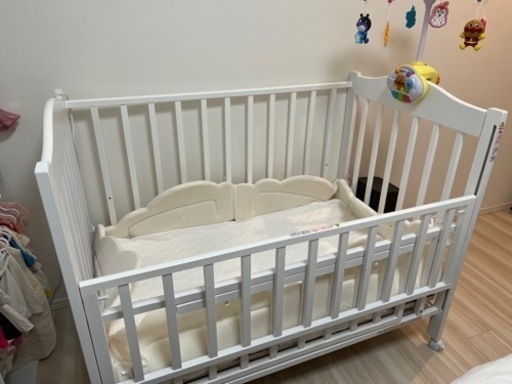 ベビーベッド+布団12点セット+ガード 総額¥57,880