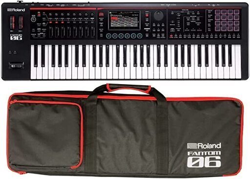 【新同品・美品】Roland FANTOM-06 シンセサイザー キーボード 電子ピアノ スタンド　ダンパーペダルセット　Synthesizers 61鍵盤 専用ケース付