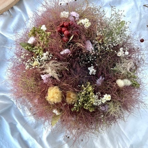 スモークツリー 花々 リース wj