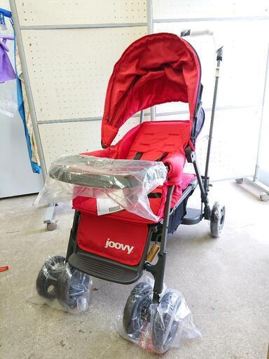 《お得未使用品》2人乗り JOOVY カブース グラファイト レッド ベビーカー