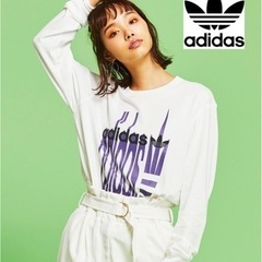 adidas 90's風　ロンT