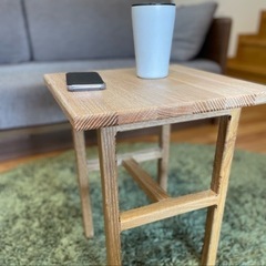 handmade side table [oak]     無垢...