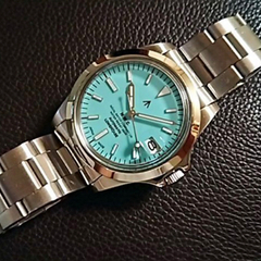 極美品 NAVAL WATCH Produced by LOWERCASE for EDIFICE別注 ターコイズ  