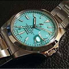 極美品 NAVAL WATCH Produced by LOWERCASE for EDIFICE別注 ターコイズ  