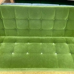 カリモク】Kチェア2シーター ＊ファブリックソファ モスグリーン