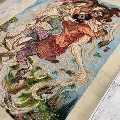 【全国発送可能！】本物のペルシャ絨毯 イラン タブリーズ産 ウール 122×102cm