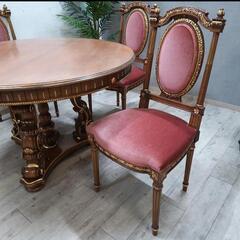 【全国発送可能！】約120万円で購入！イタリア最高峰 OAK社 最高級ダイニング5点セット