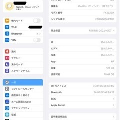 iPad Pro 11インチ第2世代　128G WIFIモデル