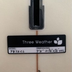 THREE WEATHER スリーウェザー PACIFIC BEACH 7’2