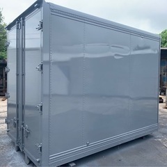 No.631 アルミバン 2ｔ 車 アルミ 箱 バイク 倉庫 トラック コンテナ 米 保管庫 物置 DIY