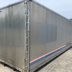 ⚠️引取り限定⚠️ No.638 アルミバン 4ｔ 車  アルミ 箱 バイク 倉庫 トラック コンテナ 米 保管庫 物置 DIY