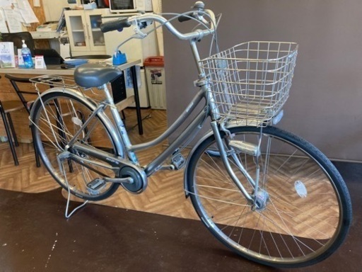 LEDオートライト】3段変速 27インチ自転車 シルバー