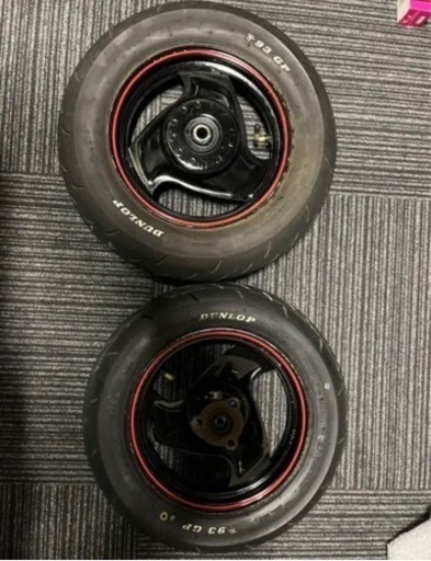 JOG ジョグ　DUNLOP TT93GP バリ溝！前後ホイールセット