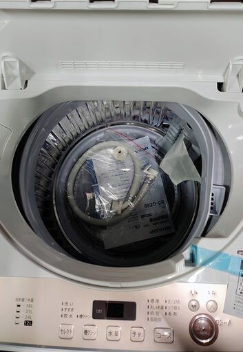 未使用】シャープ全自動洗濯機(洗濯・脱水6.0kg) 21年モデル