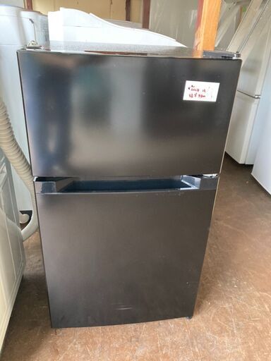 ☆中古￥11.700！【会員価格￥9,800】IRIS OHYAMA　87㍑2ドア冷蔵庫　家電　2021年製　PRC-B0927-B型　幅47cmｘ奥行50cmｘ高さ86cm　【BF220】