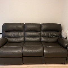 本革リクライニングソファ