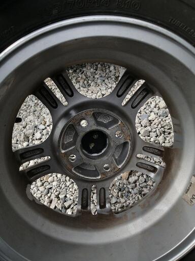 日産 純正アルミホイール 165/70R14 4穴 スタッドレス タイヤ アルミ - 車のパーツ